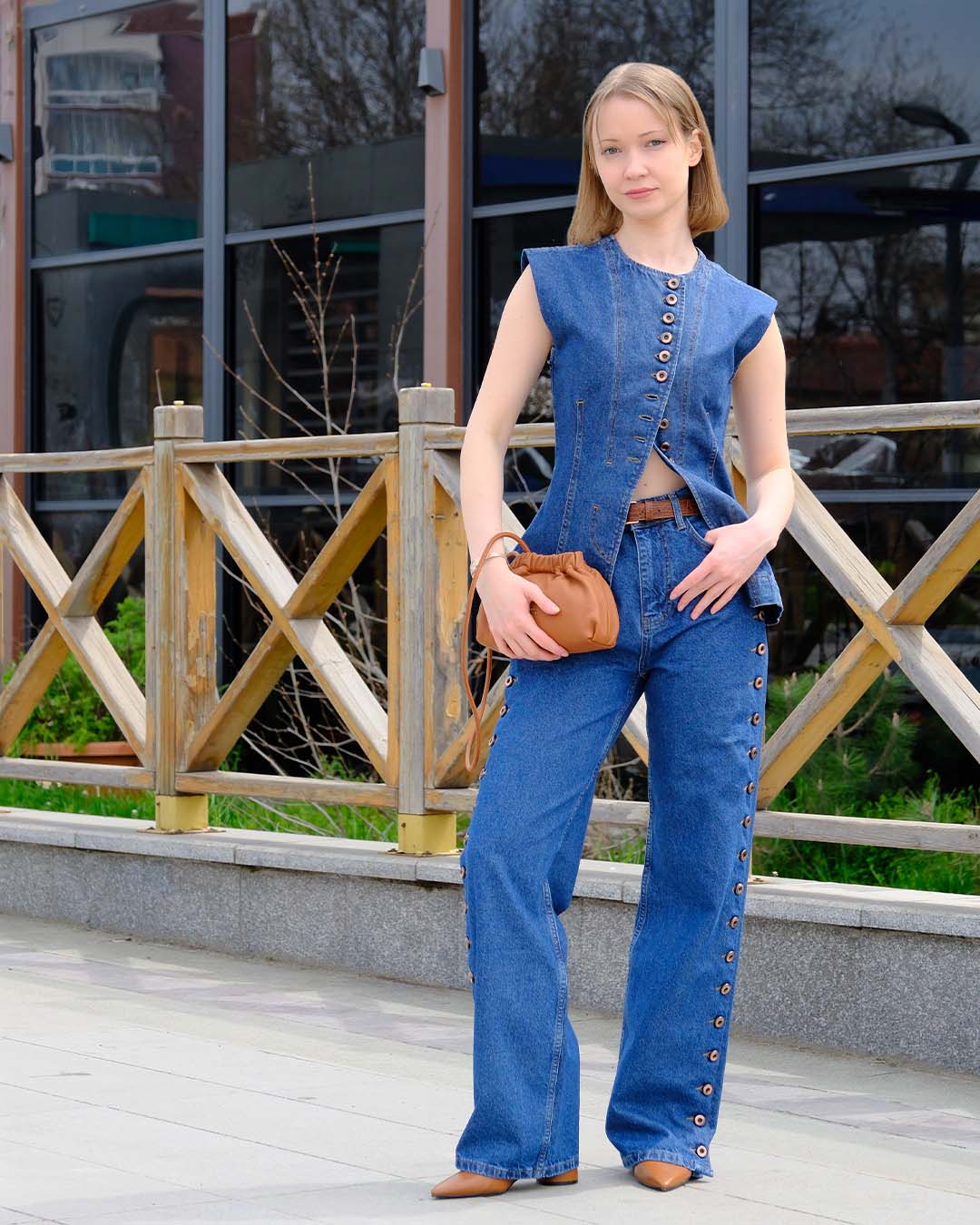 DÜĞME DETAYLI PANTOLON