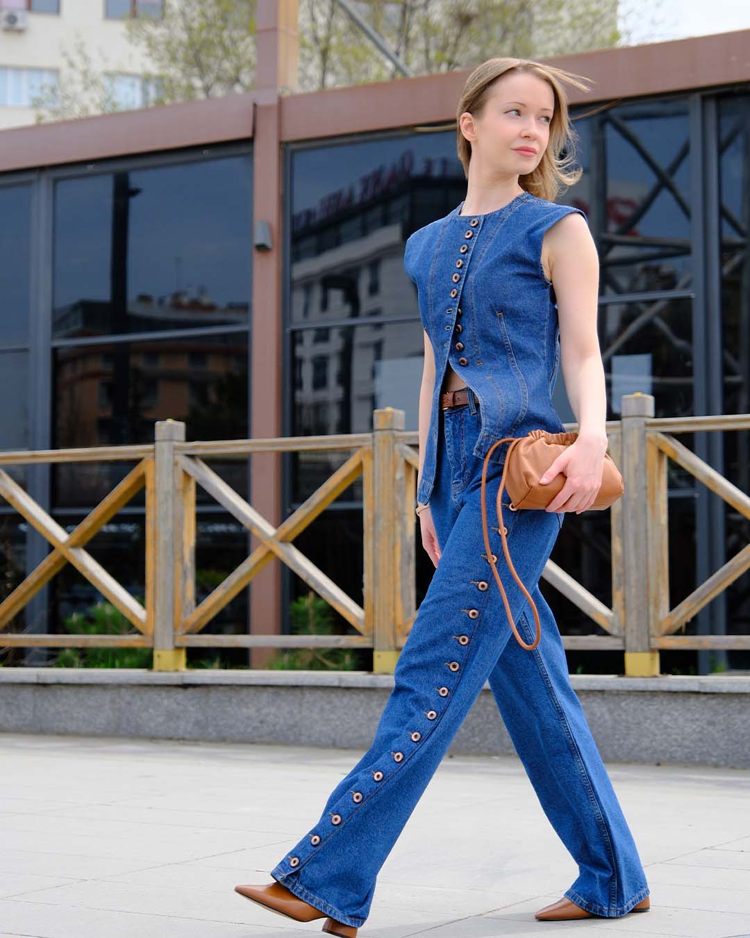 DÜĞME DETAYLI PANTOLON