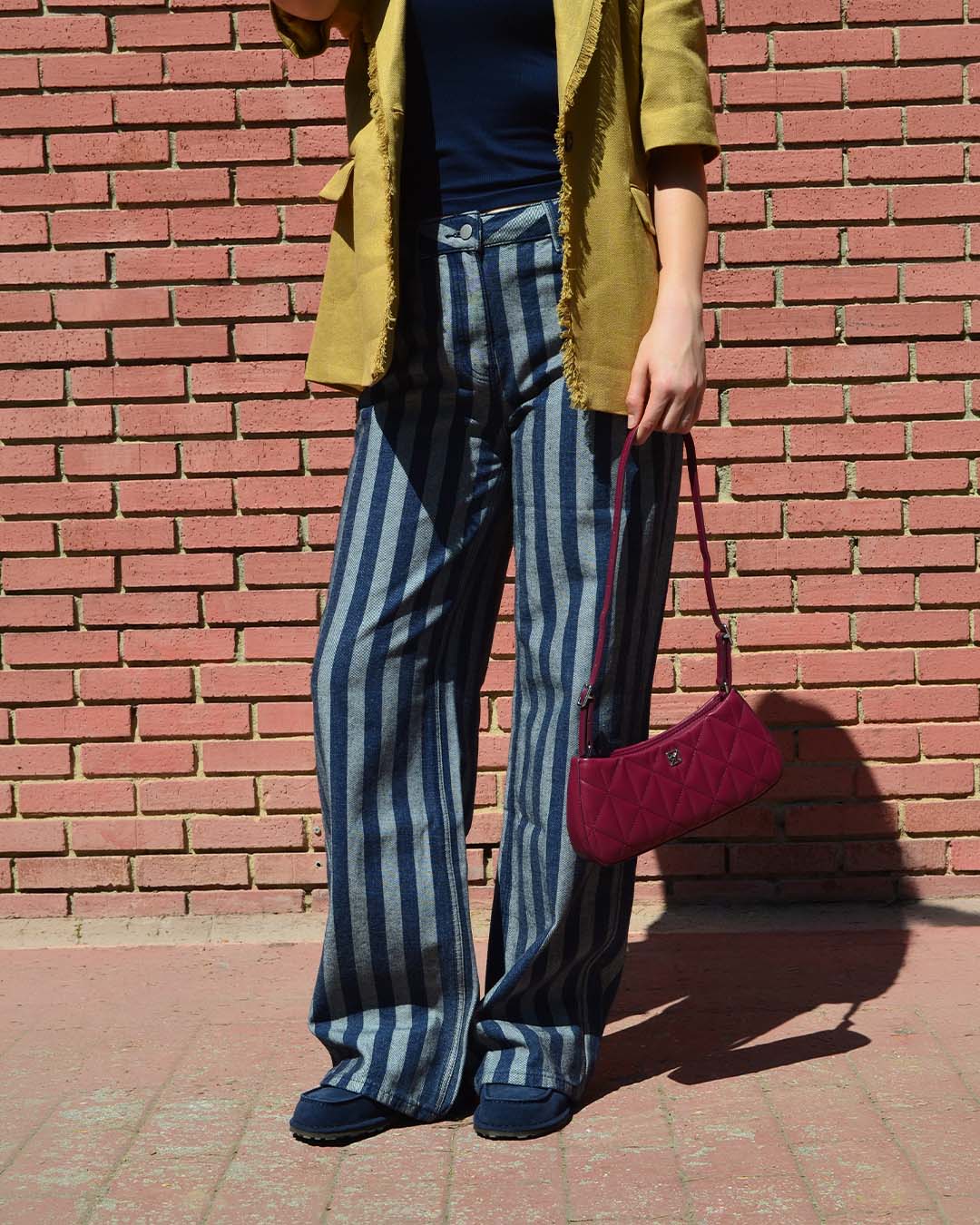 ÇİZGİLİ DENIM PANTOLON
